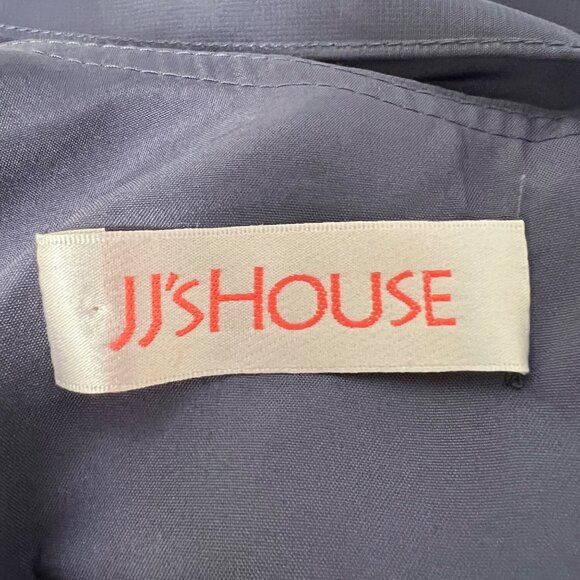 JJs House Womens V Neck Chiffon Sheath Cocktail Dress Stormy Blue size 10 - Picture 10 of 15